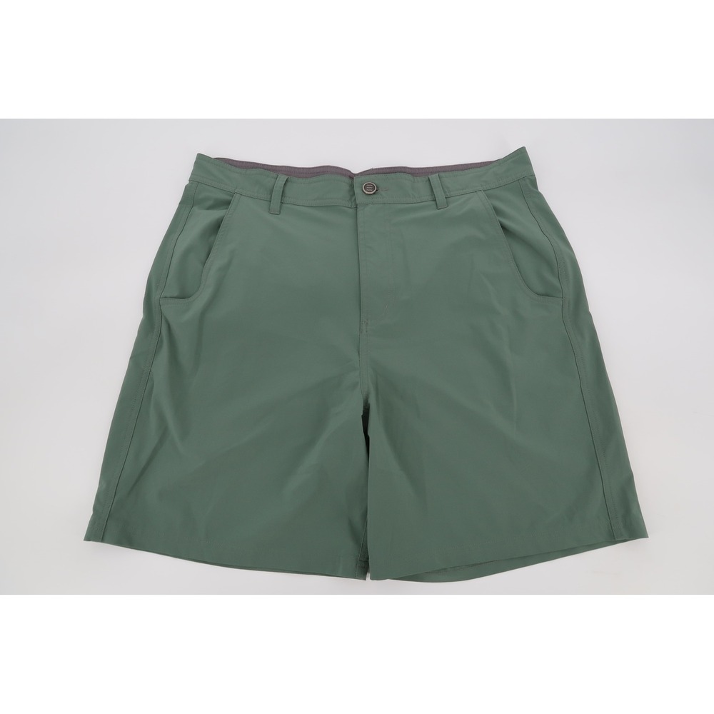 Free Fly Hybrid Shorts Mens 34 Green Quick Dry Stretch Activewear Hiking